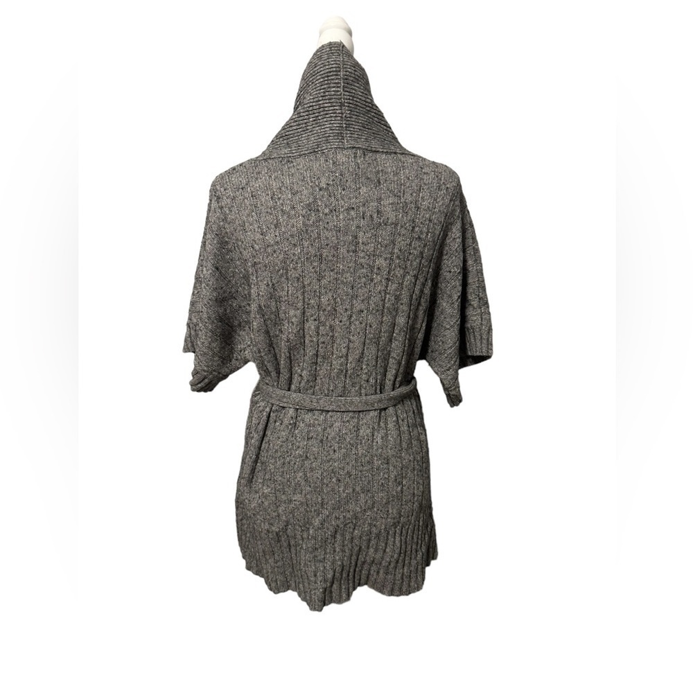 Eddie Bauer Gray Sweater Coat Cardigan Wool Cotton Blend Size Large Grandpa Cozy - Picture 2 of 9
